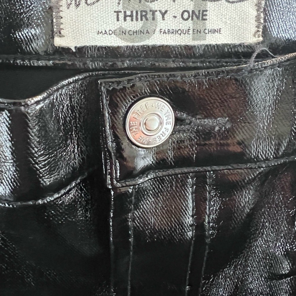 Free People Liquid Black Pleather Pants - Picture 4 of 5